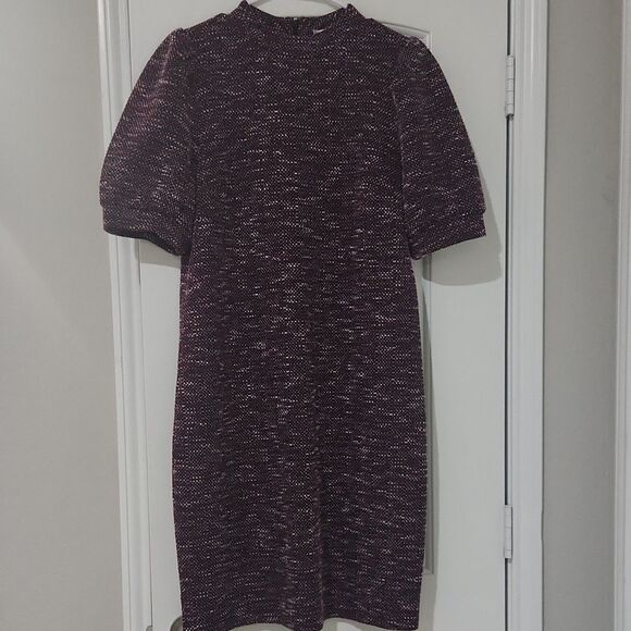 Ann Taylor Factory Dresses & Skirts - Ann Taylor Factory Tweed Sheath Dress Size 10 Pink Black White Knee Length